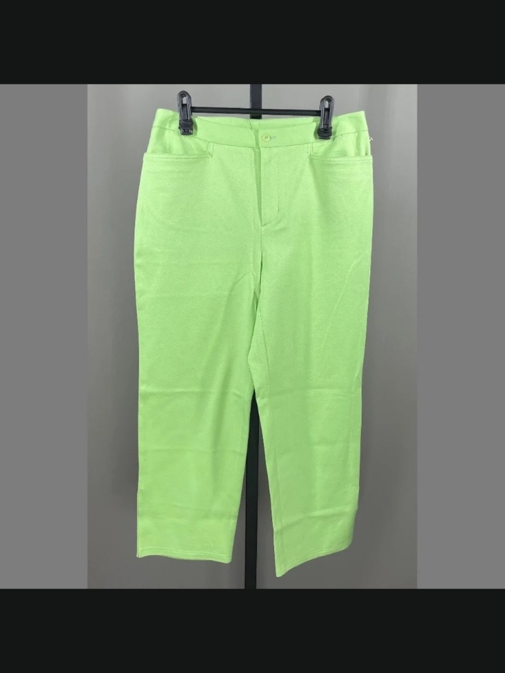 NEW Nordstrom Pants Womens 4 green cotton straight leg designer casual colorful